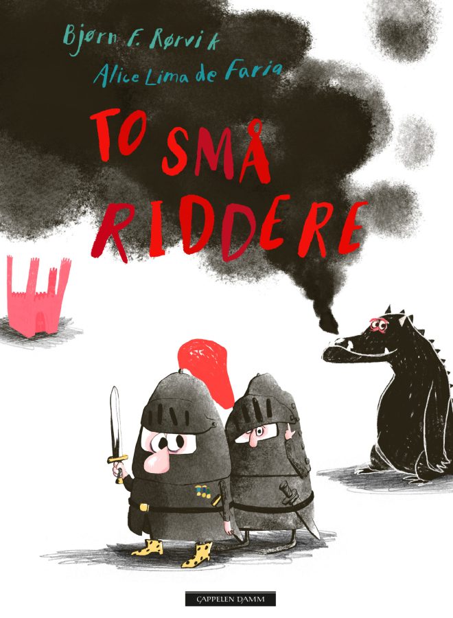 Omslag, To små riddere, Cappelen Damm 2021.